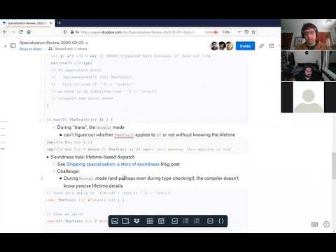 Design meeting 2020.02.03: Specialization overview