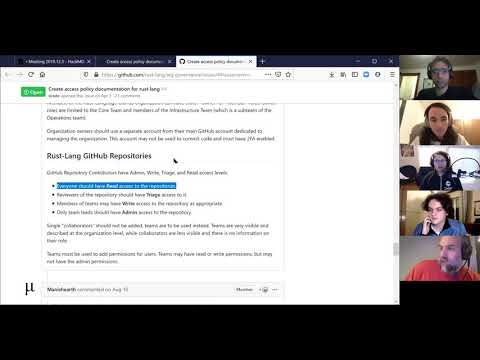 Governance WG Meeting (2019-12-03): Access control rights